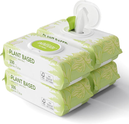Immhabi plant based unscented pet wipes front view packaging