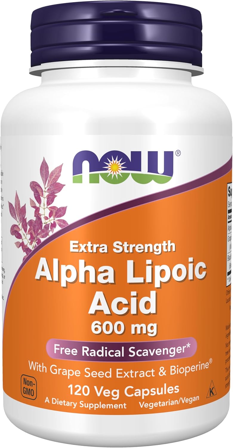 Now Foods Alpha Lipoic Acid Capsules 600mg - 120 Capsules - Image 1