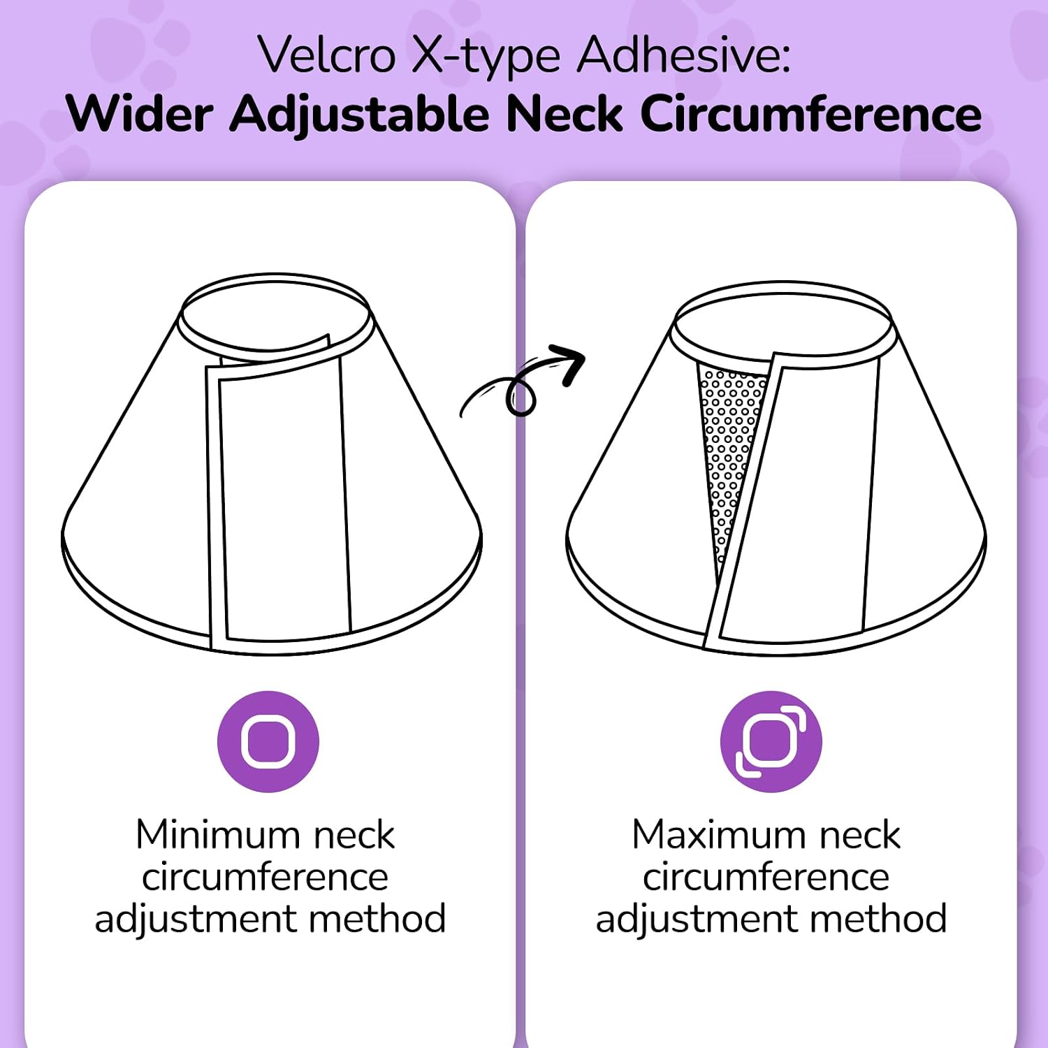 Dual outer reinforcement buckles on the cervical spine area of the soft dog surgery collar.