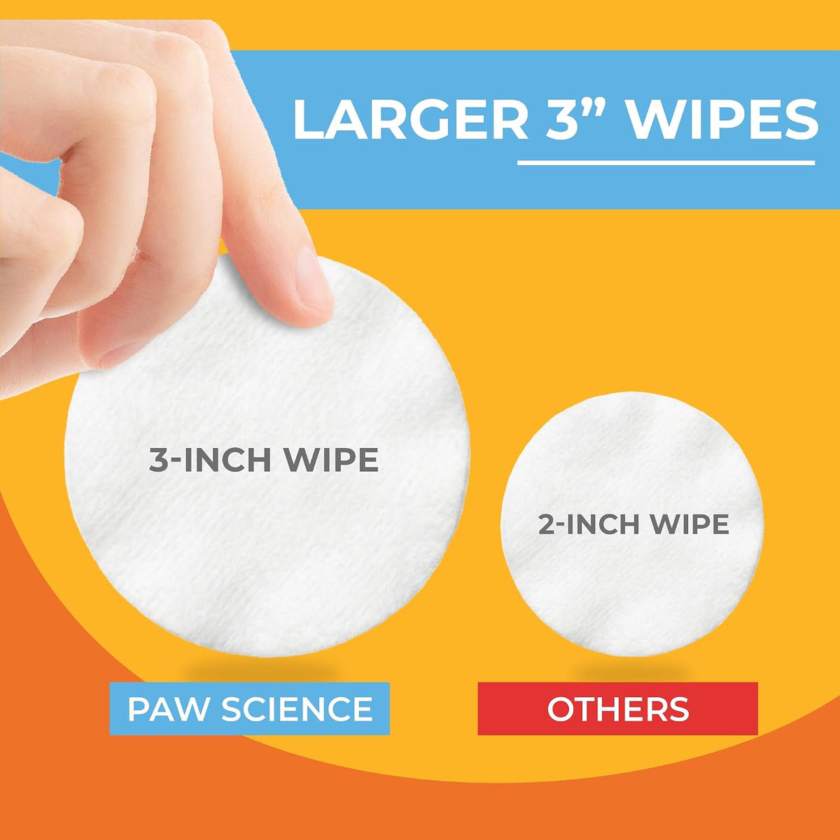 Paw Science pet wipes being applied to clean a dog's itchy yeast paws safely.