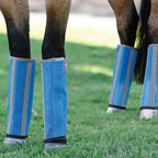 Professional's Choice equine leg protection covers showing grey hook-and-loop fasteners.