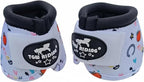Premium ballistic nylon horse boots showing double hook and loop closures
