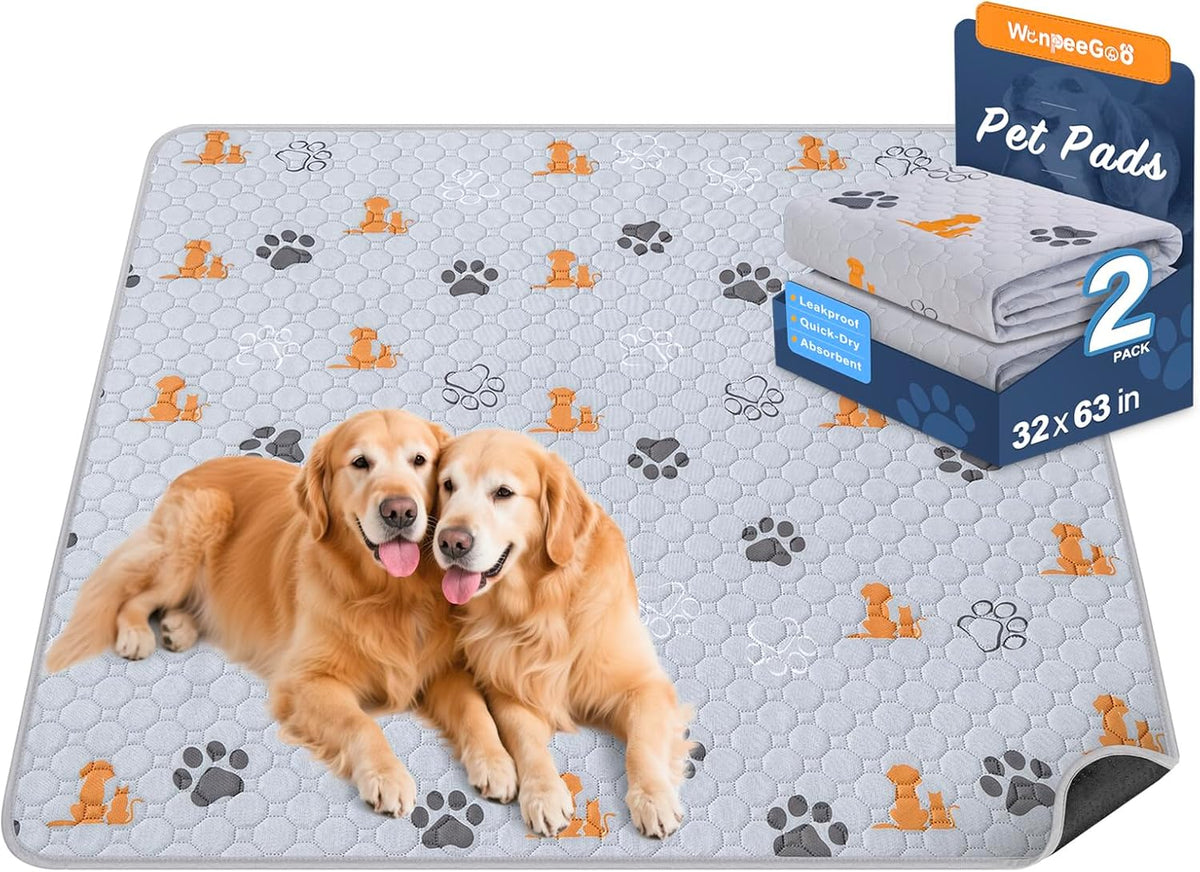 WanpeeGoo Washable Pee Pads for Dogs, 4 Pack Absorbent Reusable Training Dog Pads Pet Puppy Pads, Non-Slip Potty Pads for Whelping, Playpen, Crate, Bed, Grey 18"x24" - Image 14