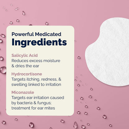 Side view of Vetnique Oticbliss advanced ear care wipes container