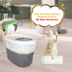Heavy duty tear resistant cat litter liners drawstring detail
