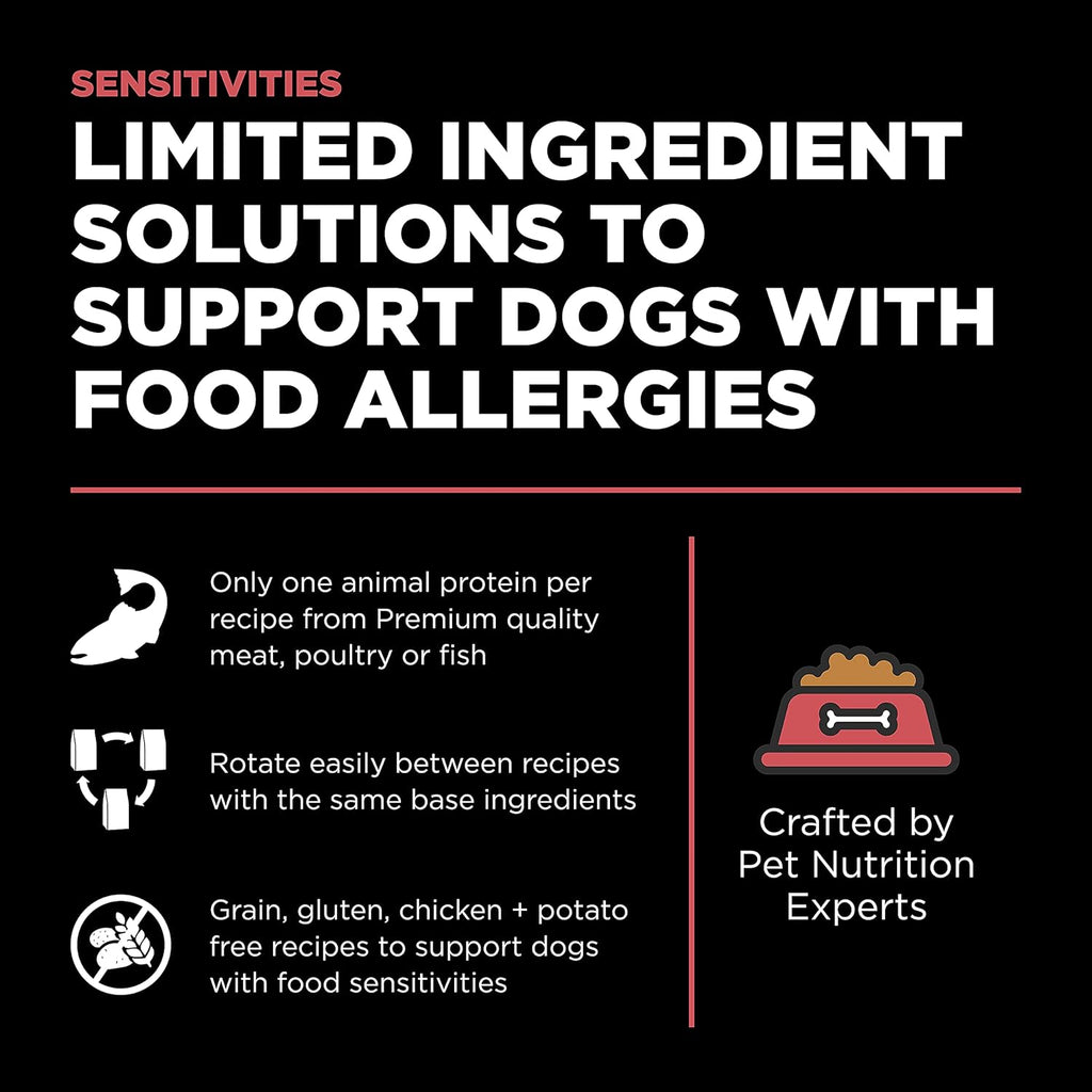 Go Solutions Sensitivities Grain Free Salmon kibble texture and size close up