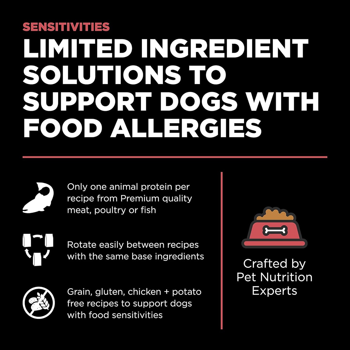 Go Solutions Sensitivities Grain Free Salmon kibble texture and size close up