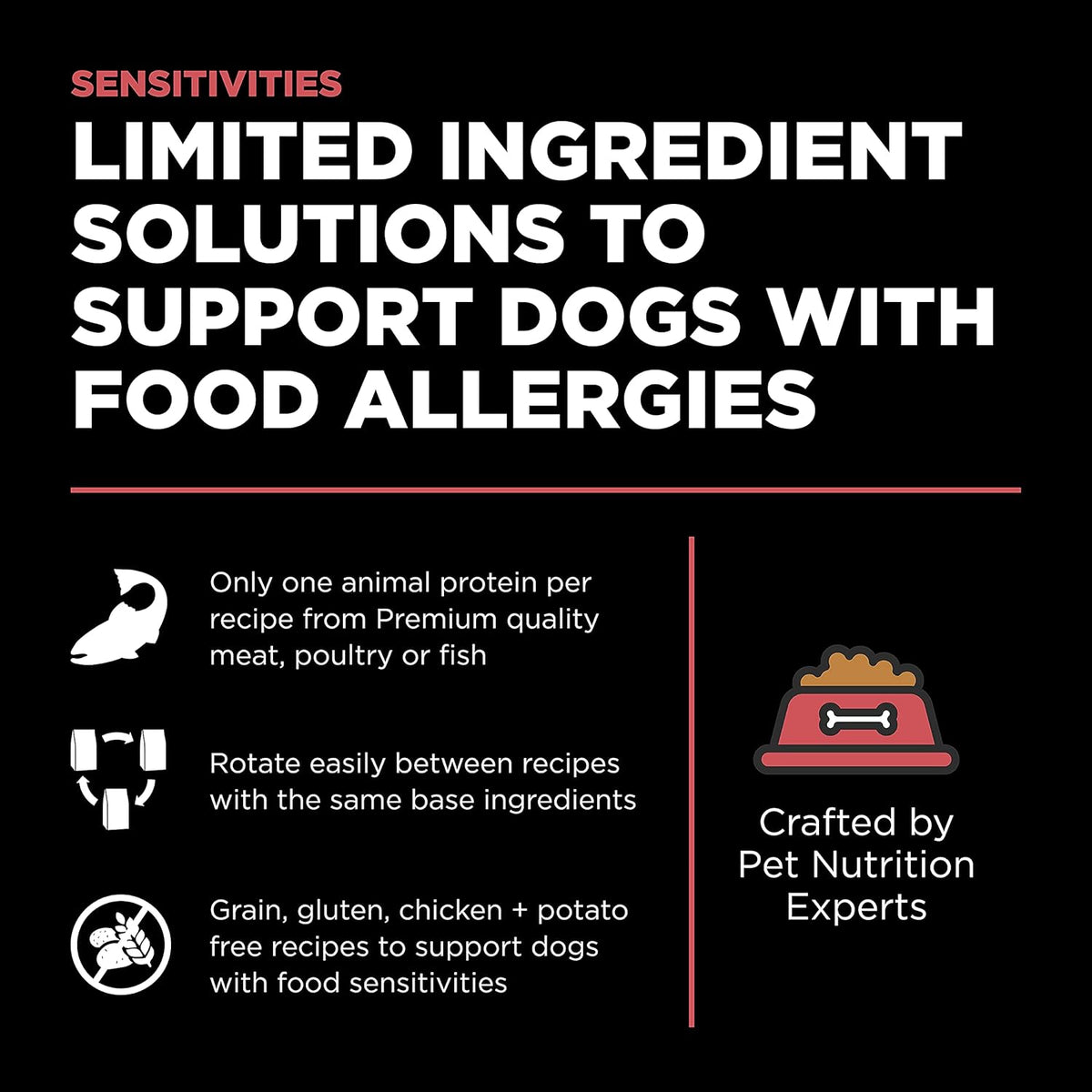 Go Solutions Sensitivities Grain Free Salmon kibble texture and size close up