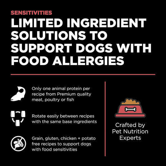 Go Solutions Sensitivities Grain Free Salmon kibble texture and size close up