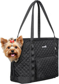 Pecute dog purse carrier front view black color
