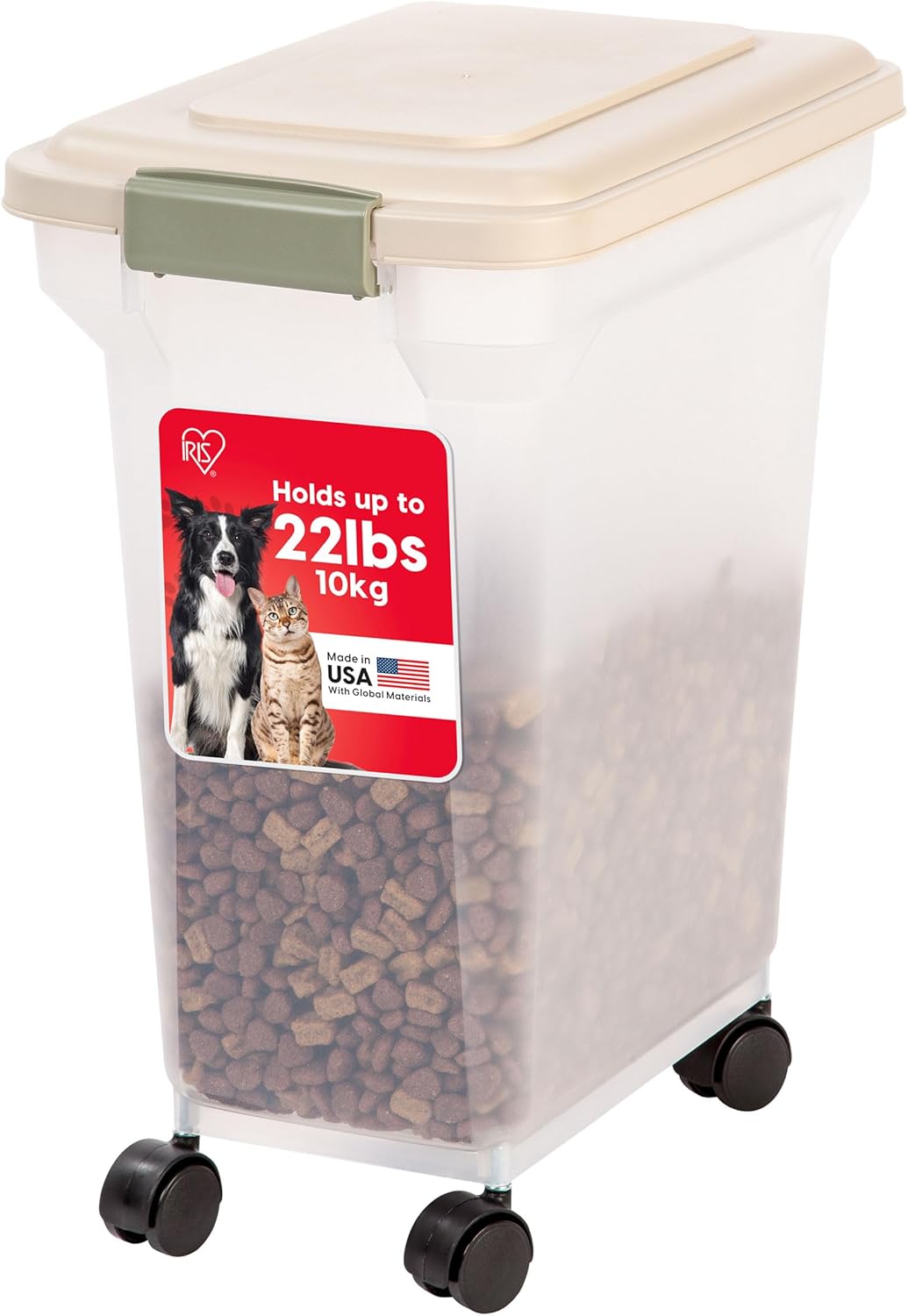IRIS USA Dog Food Storage Container, Airtight Lid, 2-Cup Scoop, Up to 13 Pounds Pet Food Storage, Versatile Pet Food Bin, Treats, BPA Free, Dark Gray - Image 13