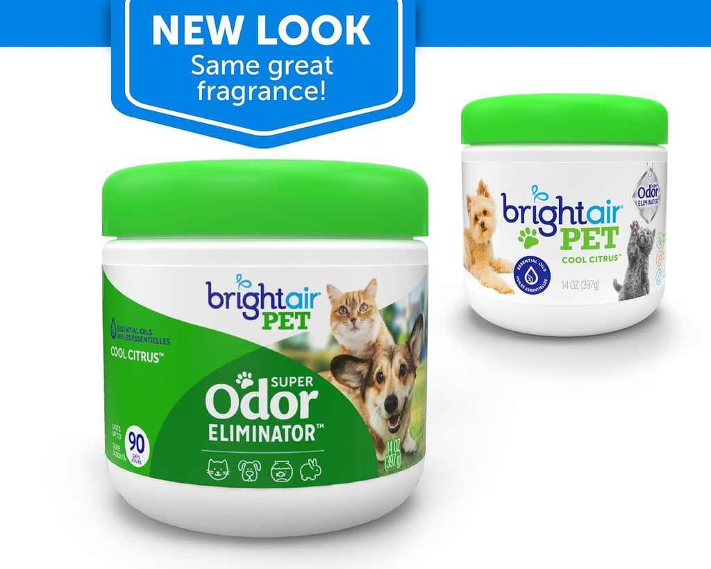 Bright Air pet odor eliminator gel jar for home freshness