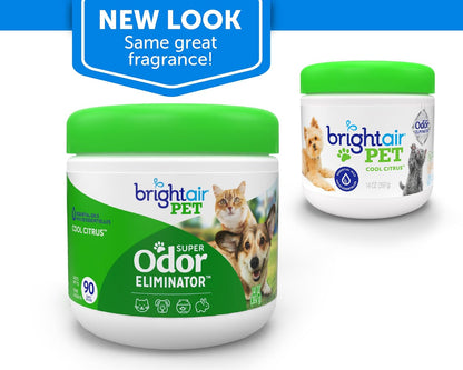 Bright Air pet odor eliminator gel jar for home freshness