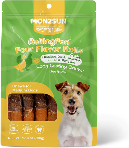 Mon2sun rawhide treats with pumpkin and chicken wrap