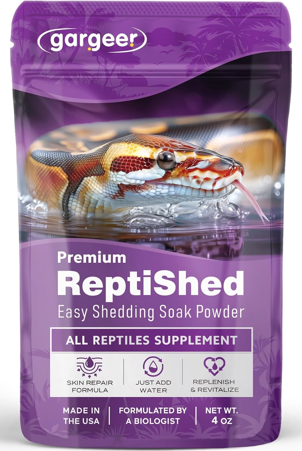 Gargeer Premium ReptiSoak Electrolytes SOAK for Reptiles | Hydration & Recovery Bath Powder for Bearded Dragons, Geckos, Lizards, Tortoises | Electrolyte Reptile Supplement | Made in USA. Enjoy! - Image 9