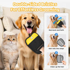 Reusable cat and dog hair remover glove stripping fur from clothing