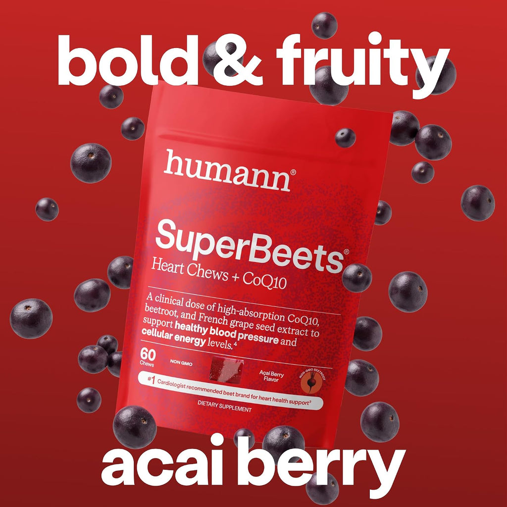 Humann SuperBeets 5-in-1 Heart Chews + 3X Absorption 150mg CoQ10, 60 Ct - Image 6