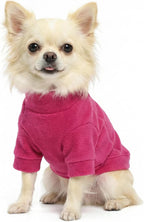 Fitwarm winter clothes for small dogs baby pink fabric detail.