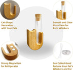 Atigrado mini glass vase displaying pet hair and cat whisker keepsakes