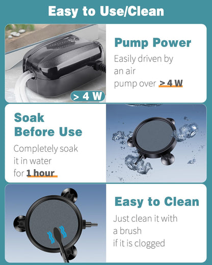 Pawfly hydroponic deep water culture air stone disc for nutrient reservoir oxygenation
