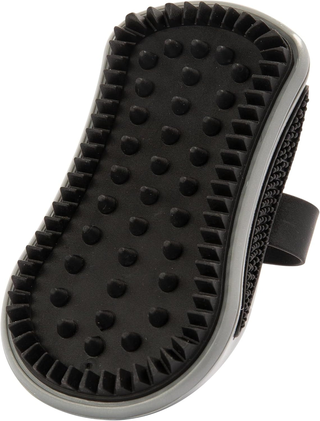 Side view of FURminator rubber curry brush for professional home pet care and deshedding