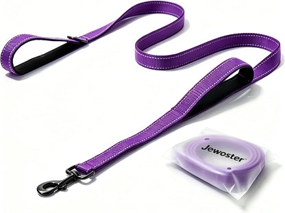 Heavy Duty Dog Leash - 2 Handles by Padded Traffic Handle for Extra Control, 6foot Long - Perfect for Medium to Large Dogs (6 ft, Black) - Image 11