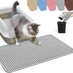 HCY&WLD Cat Litter Mat, Honeycomb Double Layer Cat Litter Trapping Mat, Waterproof Urine Proof Non-Slip, Scatter Control, Less Waste, Easier to Clean, Pink, 24" x 18" - Image 9