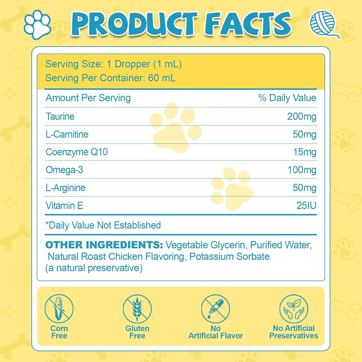 Pet wellness supplement showcasing immune and vision support benefits