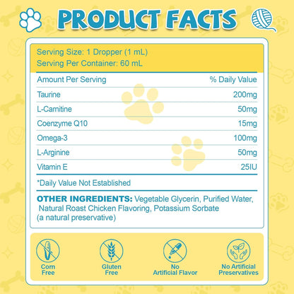 Pet wellness supplement showcasing immune and vision support benefits