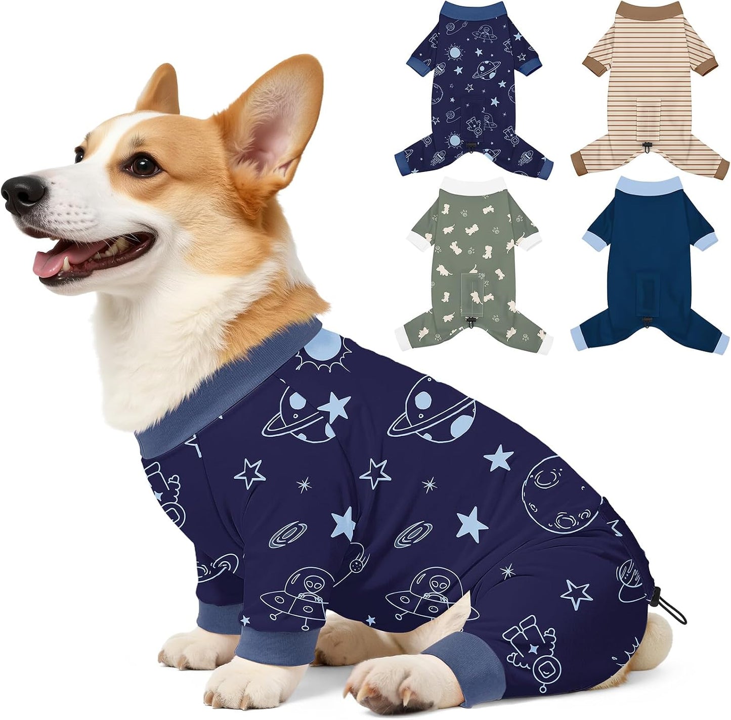 Bienbee protective pet onesie full coverage body suit for indoor shedding control