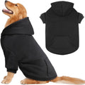 QDYU dog hoodie fleece sweater front view soft winter apparel for large dogs