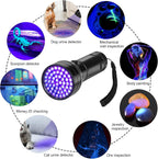 Authentic USA imported Whaply UV light revealing hidden bed bugs on mattress seams.