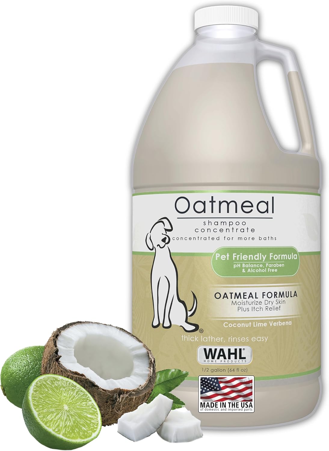Wahl USA Dry Skin & Itch Relief Pet Shampoo for Dogs - Oatmeal Formula with Coconut Lime Verbena Scent & Pet Friendly Formula, 24 Oz - Model 820004A - Image 10