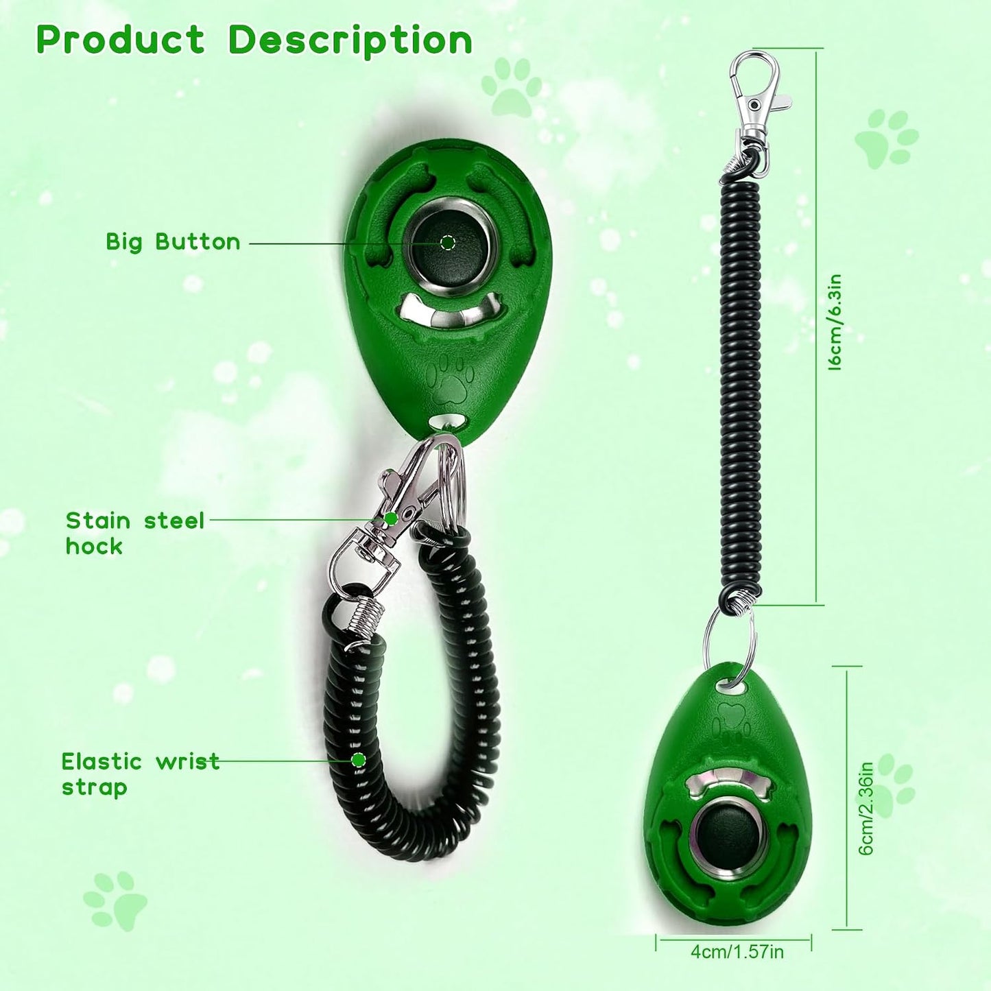 HoAoOo cat and bird clicker trainer ergonomic plastic housing