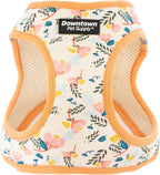 Reflective piping safety feature on pink step in pet harness