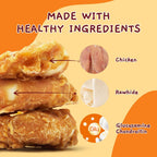 Glucosamine and chondroitin enriched pet treats for joint and hip support