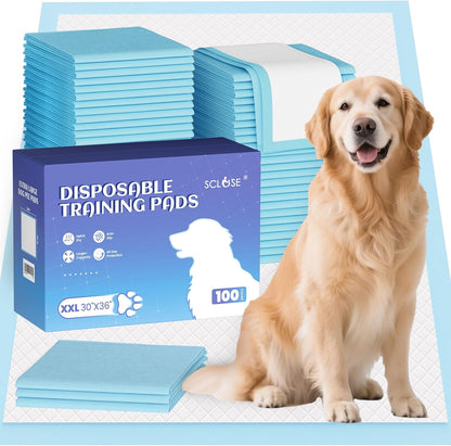 SCLOSE Pee Pads for Dogs Extra Large 30"x36", 50 Count Puppy Pads XXL, Potty Pads for Dogs, Super Absorbent & Leak-Proof, Disposable Training Pads for Puppies, Doggie Pads, Blue - Image 10