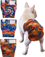 CuteBone Washable Dog Diapers Female No Tail Hole 3 Pack Reusable Doggie Period Training Pants for Docked-Tail Frenchie French Bulldog Boston Terrier Without Tail WWD15M - Image 10