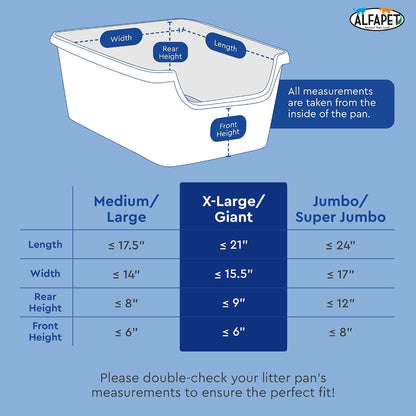 Heavy duty claw resistant sifting litter liners demonstrating the tear proof material