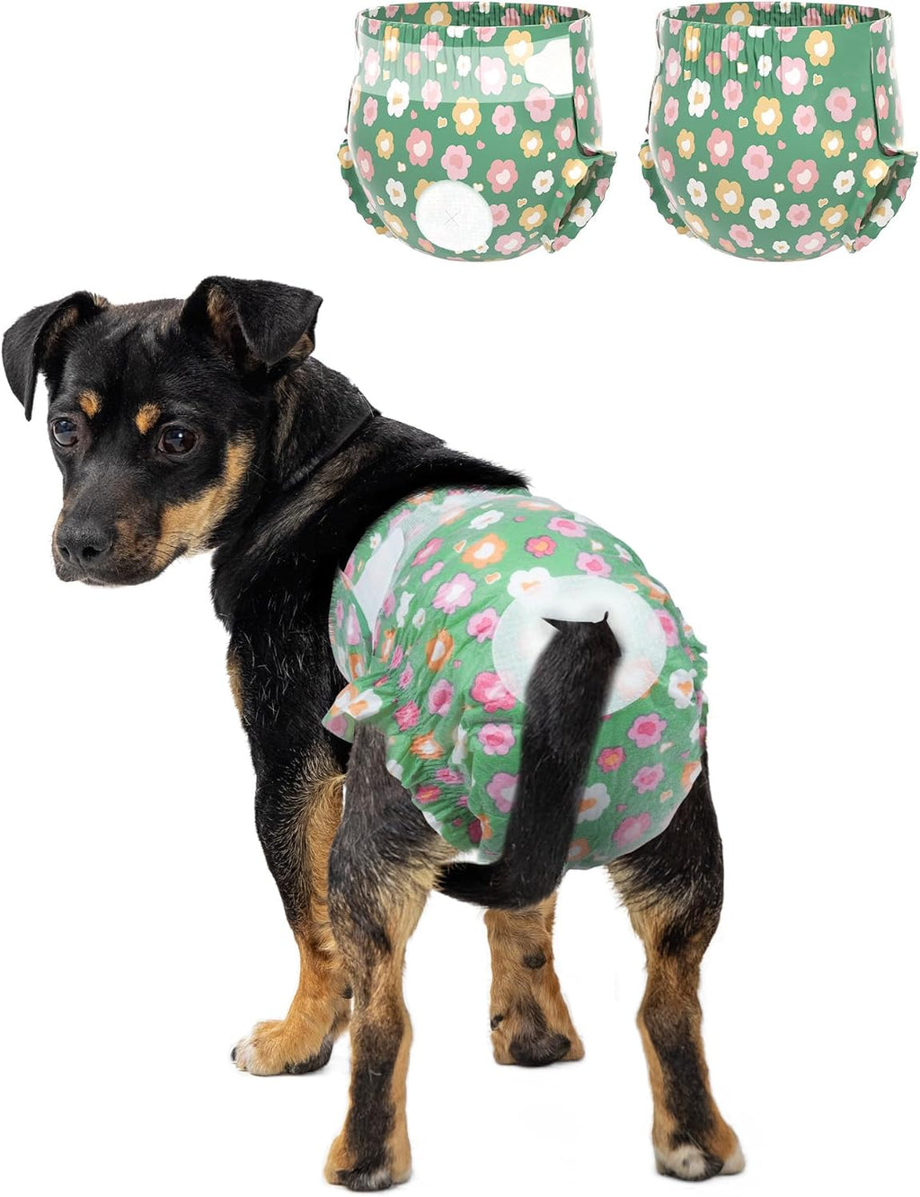 Pet Soft Dog Diapers Female, Disposable Female Dog Diaper, Doggie Diapers for Cat Puppy with Adjustable Foam Tail Hole(Pink,12S) - Image 10