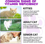 Nutritional information display on the Uocasi cat multivitamin 60 milliliter bottle.