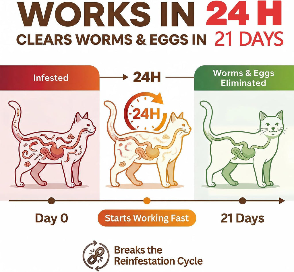 Praziquantel tablets for kittens and cats tapeworm treatment close up