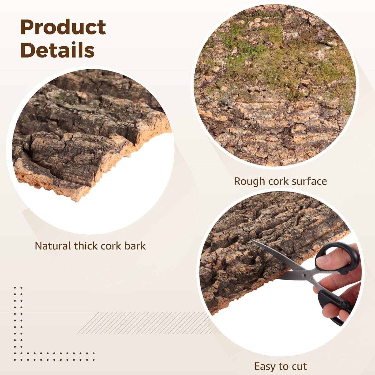 Textured tree bark climbing mat for lizard tank backdrop wall decor