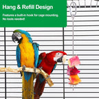 2 Pcs Bird Cage Food Holder Stainless Steel Parrot Fruit & Vegetable Skewer Hanging Foraging Toy for Parakeets, Budgies, Macaws - Image 4