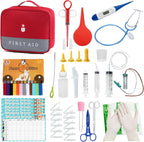Generic puppy whelping kit front view showing the red first aid storage pouch with white cross symbol.
