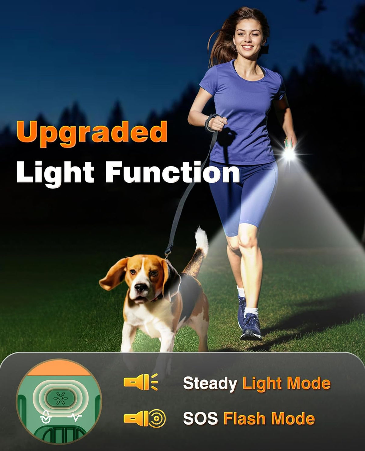 Side profile of Fihuxoz rechargeable anti bark device
