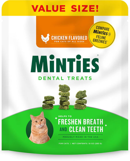 Minties Dental Treats for Cats, Salmon Flavored Cat Dental Treats, Freshens Breath and Controls Tartar, 10oz - Image 12