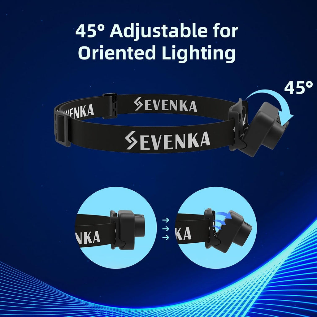 Dual light mode headlamp switching seamlessly from high brightness white light to inspection blacklight.