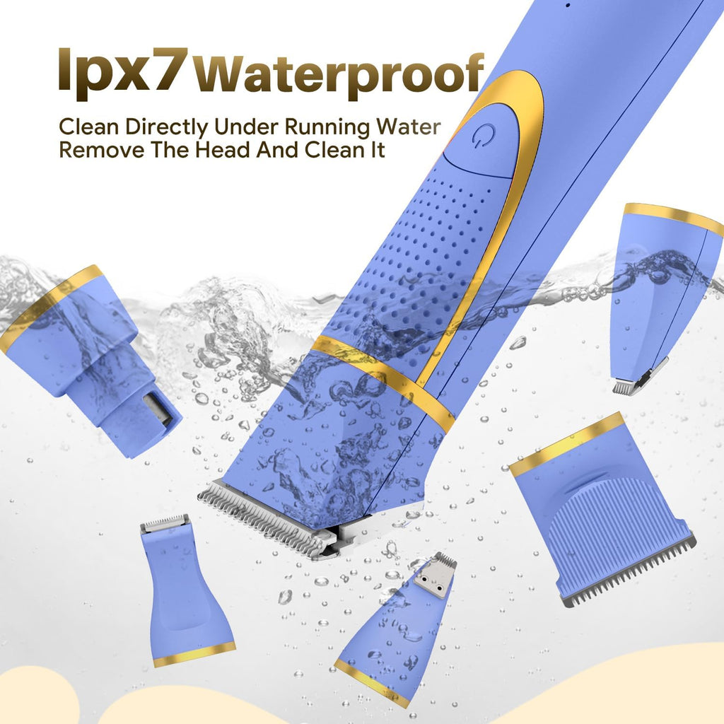 AIBORS waterproof pet shaver being rinsed under running water