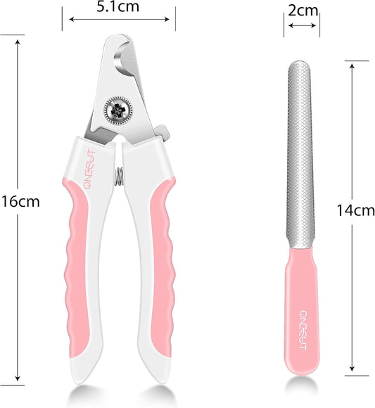 OneCut pet nail clippers showing the stainless steel blade